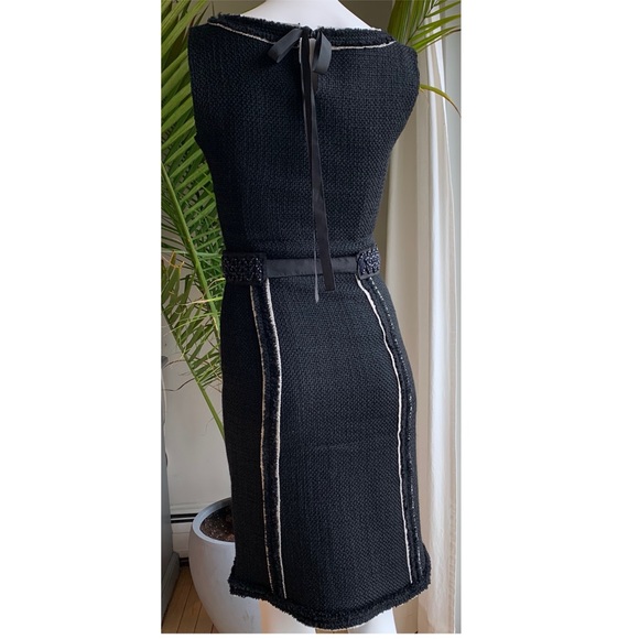 PRADA Virgin Wool Sheath Dress | Black Size 2 - Picture 9 of 16